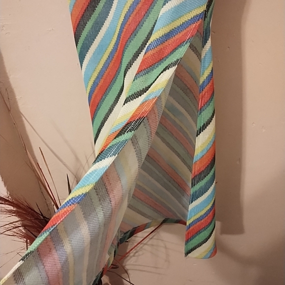 Forever 21 Striped Maxi Multicolor Women's Woven Cotton Blend Skirt Size Medium - Picture 5 of 8